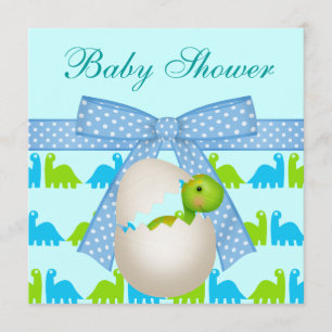 Cute Newly Hatched Baby Dinosaur Baby shower Kaart