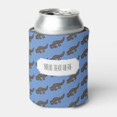 Cute Newt Pixel Art Amphibian Pattern Blikjeskoeler (Blikje Voorkant)