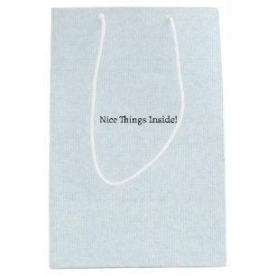 Cute Nice Things Inside Quote Blue Bag Medium Cadeauzakje
