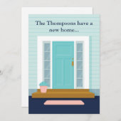 Cute Nieuw Huis Adreswijziging Teal Deur Verhuizen Aankondiging (Voorkant / Achterkant)