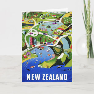 Cute  Nieuw-Zeeland Travel Briefkaart
