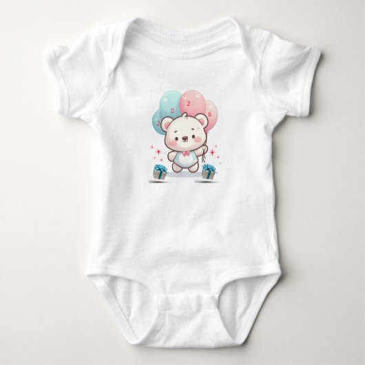 Cute Nieuwjaars Baby Bodysuit (Voorkant)