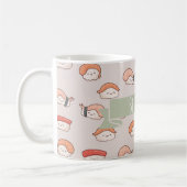 Cute Nigiri Sushi Seamless Pattern Koffiemok (Links)