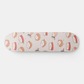 Cute Nigiri Sushi Seamless Pattern Skateboard (Horizontaal)