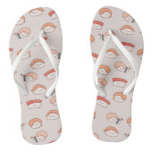 Cute Nigiri Sushi Seamless Pattern Teenslippers (Voetbed)