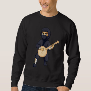 Cute Ninja Banjo Musical Instruments Mannen Kind Trui