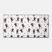 Cute Ninja Guerrier Enfants Noir & Rouge Motif (Recto)