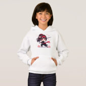 Cute ninja guerrière fille en fleur (Devant entier)