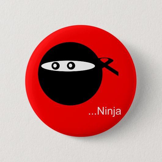 Cute Ninja Ronde Button 5,7 Cm (Voorkant)