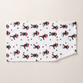 Cute Ninja Warrior Black & Red Kids (Serviette à main)