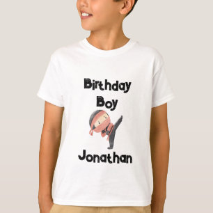 Cute Ninja Warrior Kids Birthday Boy T-shirt