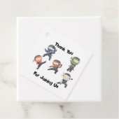 Cute Ninja Warrior Kids Birthday Party Bedankjes Labels (In situ)