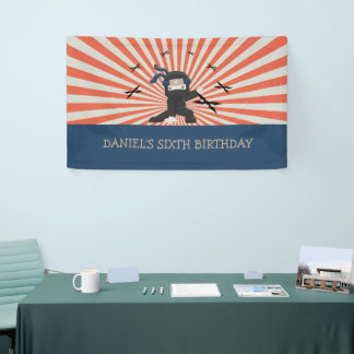 Cute Ninja Warrior Kids Birthday Party Spandoek