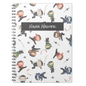 Cute Ninja Warrior - Kinder douanenaam Notitieboek (Voorkant)