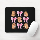Cute Nk Coquette Bow Kawaii Capybara Lover  Muismat (Met muis)