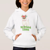 Cute No Drama Llama Avec Couronne Florale