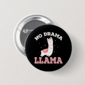 Cute No Drama Llama Ronde Button 5,7 Cm (Voorkant /achterkant)