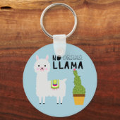 Cute No drama llama succulents cactus fiesta blue Sleutelhanger (Voorkant)
