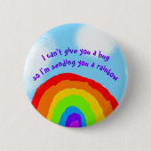Cute no Hugs stuurt je een regenboog Ronde Button 5,7 Cm (Voorkant)