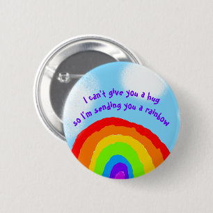 Cute no Hugs stuurt je een regenboog Ronde Button 5,7 Cm