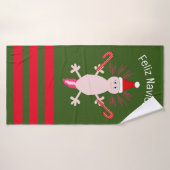Cute Noël Axolotl Custom (Serviette de bain)
