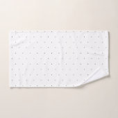 Cute Noir blanc minuscule pois élégant motif (Serviette à main)