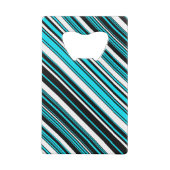 Cute noir blanc rayures aqua Coque-Mate iPhone cas (Dos)