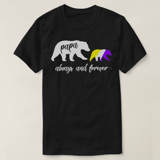Cute Nonbinary Papa Beer Gift T-shirt (Design voorkant)