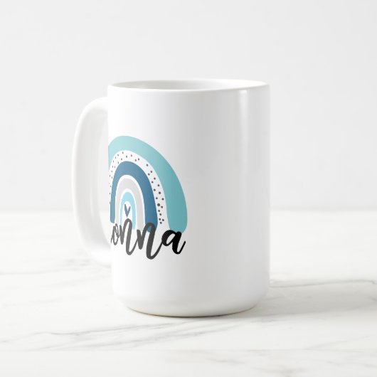 Cute Nonna Rainbow Koffiemok (Voorkant links)