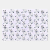 Cute Nordic Fox met Floral Markings Boho Pattern Inpakpapier Vel (Voorkant)