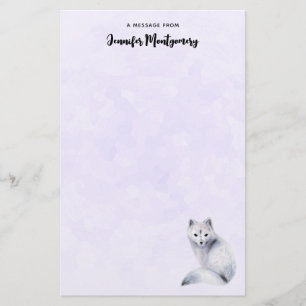 Cute Nordic Fox met Floral Markings Briefpapier