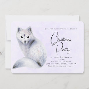 Cute Nordic Fox met Floral Markings Kerstmis Kaart