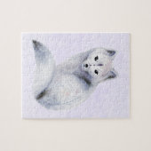 Cute Nordic Fox met Floral Markings Legpuzzel (Horizontaal)