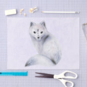 Cute Nordic Fox met Floral Markings Tissuepapier (Craft)