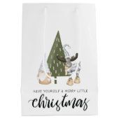 Cute Nordic Gnome kerst Medium Cadeauzakje (Achterkant)