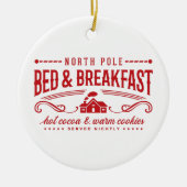 Cute North Pole Bed and Breakfast Keramisch Ornament (Voorkant)