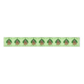 Cute Norwich Terrier Kerstmis Grosgrain Lint (Voorkant)