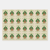 Cute Norwich Terrier Kerstmis Inpakpapier Vel (Voorkant)