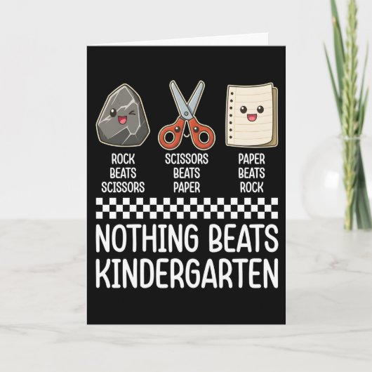 Cute Nothing Beats Kindergarten Teacher Humor Kaart (Voorkant)