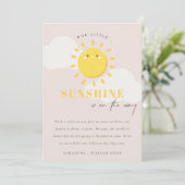 Cute Notre Petite Faire-part Fille Blush Sunshine (Debout devant)