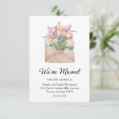 Cute Nous Avons Déplacé Floral Nouvelles Cartes D' (Debout devant)