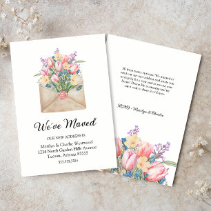Cute Nous Avons Déplacé Floral Nouvelles Cartes D'