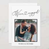 Cute Nous sommes engagés Faire-part Fiançailles Ph (Devant / Derrière)