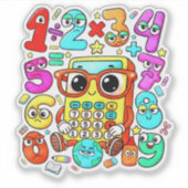 Cute Numbers Math Sticker for Kids School (Devant)