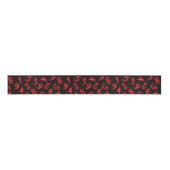 Cute Numbers White Red Black Pattern wiskunde Grosgrain Lint (Voorkant)