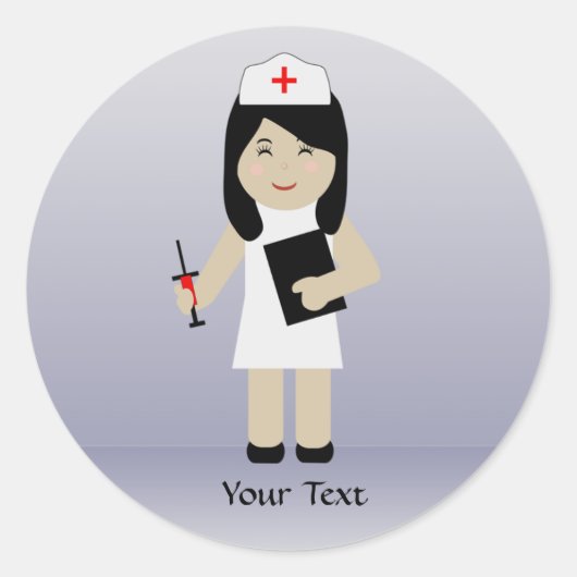 Cute Nurse 2 Autocollant personnalisé (Devant)