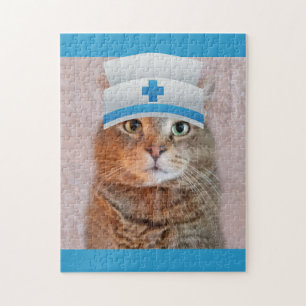 Cute Nurse Cat Legpuzzel