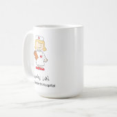 Cute Nurse Doctor Gepersonaliseerde Cartoon Koffiemok (Voorkant links)