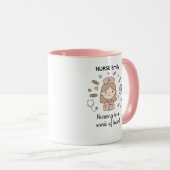 Cute Nurse Gift Mug: "Nursing is a Work of Heart" Mok (Voorkant rechts)