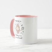 Cute Nurse Gift Mug: "Nursing is a Work of Heart" Mok (Voorkant links)
